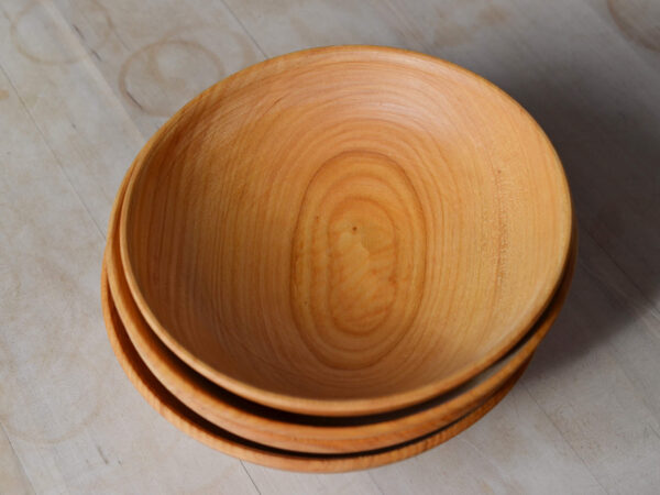 Grünholzschale aus Kirsche, ø 20 cm – Bild 3
