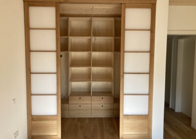 Begehbarer Kleiderschrank in Eiche,Shoji-Style